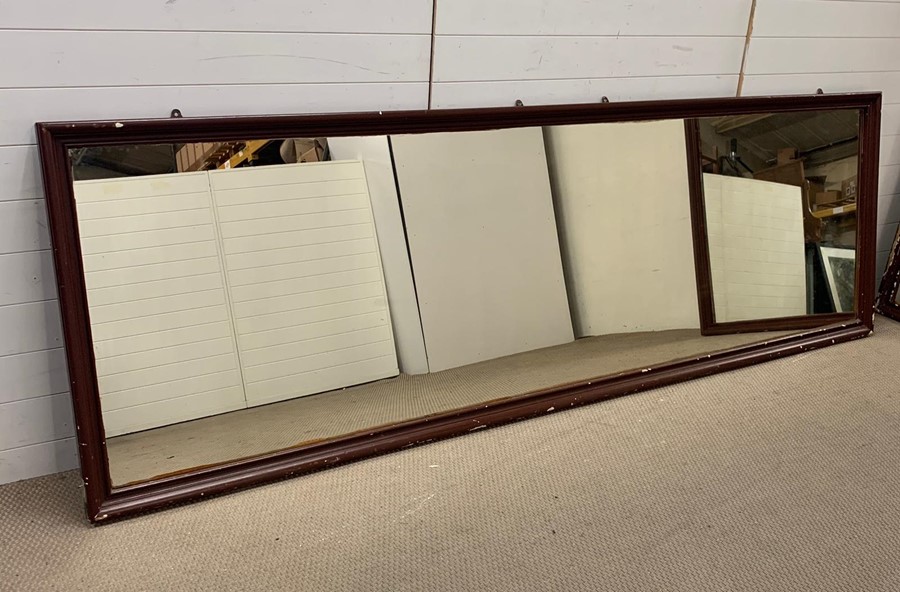 A large narrow haberdashery shop mirror (97cm x 294cm)