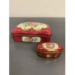 An hand painted Limoges porcelain boxes