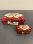 An hand painted Limoges porcelain boxes