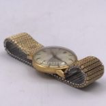 A 9ct gold Itraco Automatic Gents watch on stainless steel strap