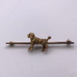 A 9 ct yellow gold Poodle themed brooch (5.1g)