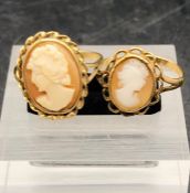 Two 9 ct gold Cameo rings (4.6g)