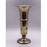 A Silver Vase, hallmarked Birmingham with WN makers mark.