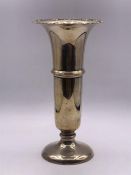 A Silver Vase, hallmarked Birmingham with WN makers mark.