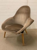 A mid century 1960's egg style chair