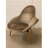 A mid century 1960's egg style chair