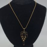 A 9ct yellow gold chain and untested pendant (Total weight 8g)
