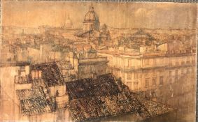 Daisy Vere Hunt (19th/20th Century) Panoramic View of Rome, watercolour