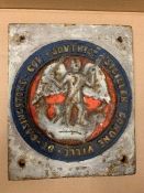 A Cast Iron Street Basingstoke plaque (24cm x 29cm)