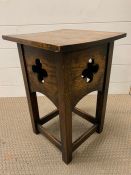 A oak side table