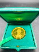 A 22ct gold medal (17.5g) celebrating the 25th Anniversary of the Death of Lord Baden Powell on a