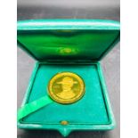 A 22ct gold medal (17.5g) celebrating the 25th Anniversary of the Death of Lord Baden Powell on a