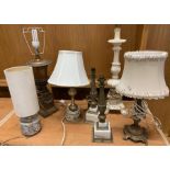 A selection of table lamps