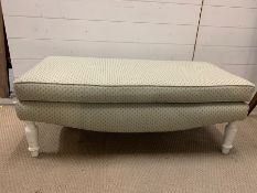 A button back bedroom chair and an upholstered bench seat