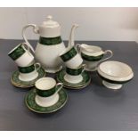 A six piece "Winchester" by Aynsley tea set to include five cups, six saucers, teapot, milk jug