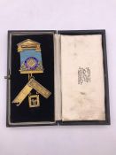 A Masonic jewel in hallmarked silver for St Peter's Lodge No 476