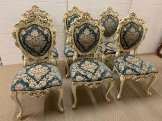 Six Rococo style dining chairs