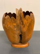 A Coco de Mere carved basket