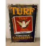 An Original Enamel Sign for "Turf" Virginia Cigarettes (61 cm x 91cm)