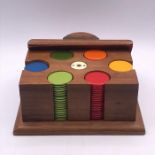 A Boxed set of Vintage gambling counters
