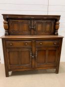 A Ercol buffet sideboard, old colonial 1960's (H125cm W117cm D47cm)