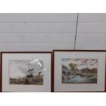 Trevor Spinks (XX-XXI) British, a pair of watercolours "River Culm" and "Shifting Skies", signed,