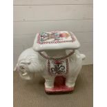 A china elephant stool (H57cm W64cm)