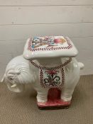 A china elephant stool (H57cm W64cm)