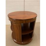 A revolving drum bookcase table (H63cm Dia60cm)