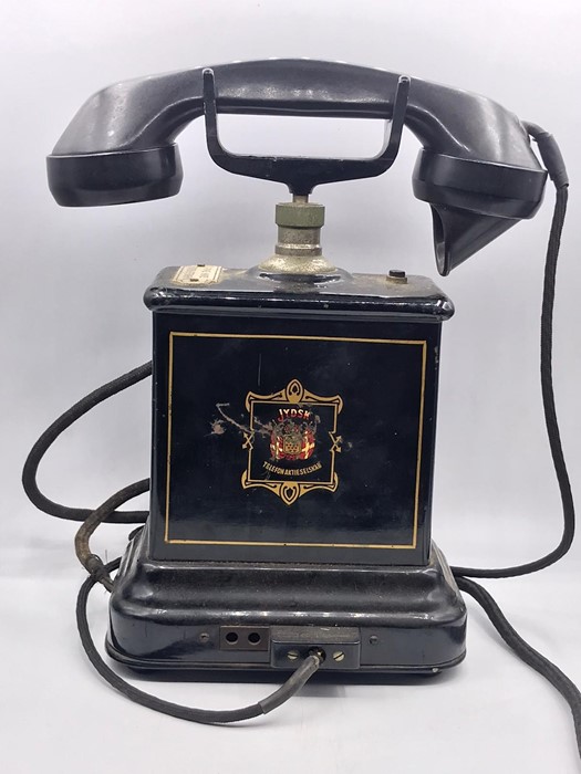 A vintage Danish Jydsk Telefon Aktieselskab pillar telephone - Image 2 of 4