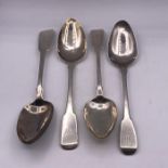 Four Various Georgian silver hallmarked spoons.