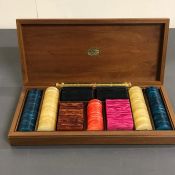 A Boxed set of Carte Dal Negro of Treviso gambling chips.