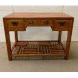 A oriental style hall table (H87cm W114cm D59cm)