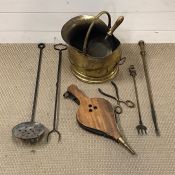 A selection of fire side tools