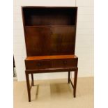 A mid century cabinet bureau on legs (H140cm W78cm D41cm)