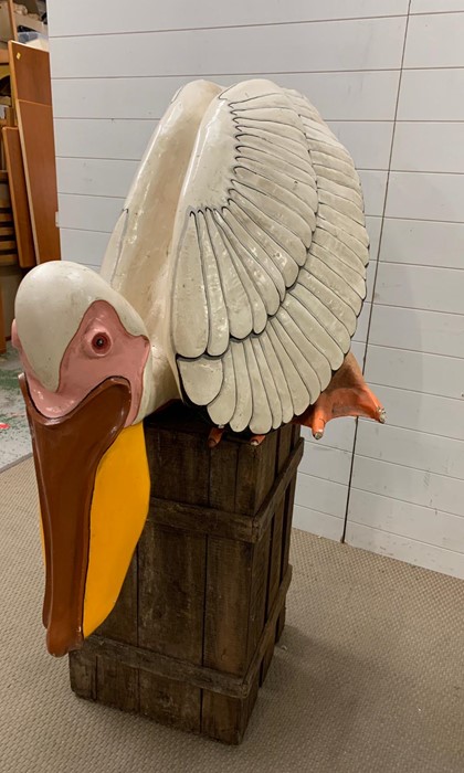 A large Paper Mache Pelican - Image 5 of 7