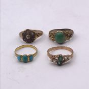 A Selection of four rings Sizes M,N,O