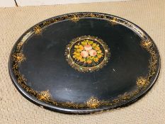 A Victorian papier-Mache tray