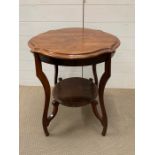 A mahogany two tier occasional table (H74cm W60cm)