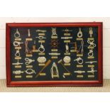 Nautical tableau framed in solid wood and protected with glass with the appearance of a display case