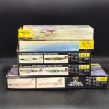 Five boxed Heller aircraft kits to include, LTV Crusader, Supermarine Spitfire, Mureaux 117,