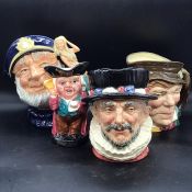 Four Toby jugs to include, Paddy, Beefeaters, Old Salt, etc
