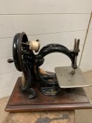 A Willcox and Gibbs sewing machine, New York in original case