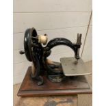 A Willcox and Gibbs sewing machine, New York in original case