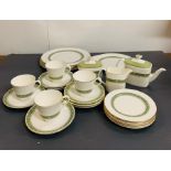 A selection of Royal Doulton "Rondelay" china tea service to include a tea pot, dinner plates etc