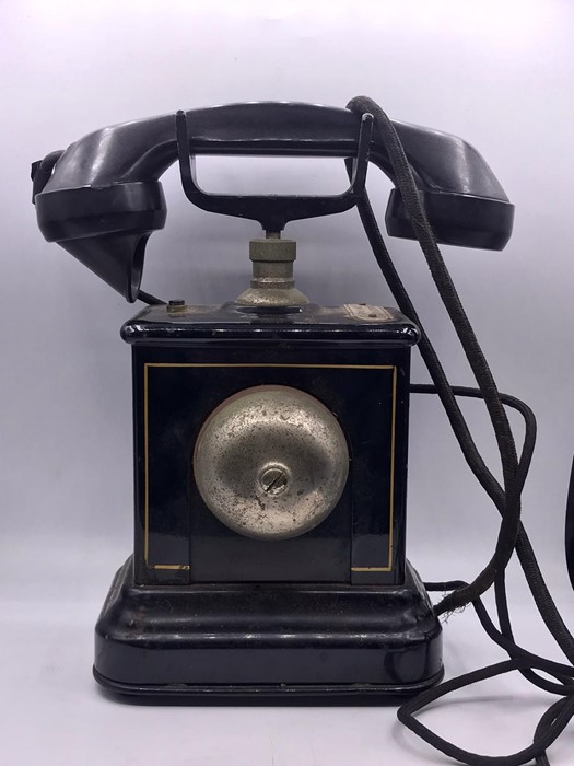 A vintage Danish Jydsk Telefon Aktieselskab pillar telephone