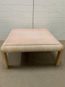 A coffee table with ribbed legs (H40cm Sq87cm)