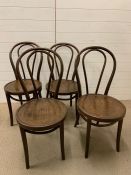 Four Bentwood chairs