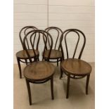 Four Bentwood chairs