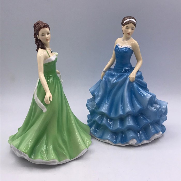 Four Royal Dolton figurines, Sagittarius, Tracy, May Emerald and Winters Day - Image 2 of 6